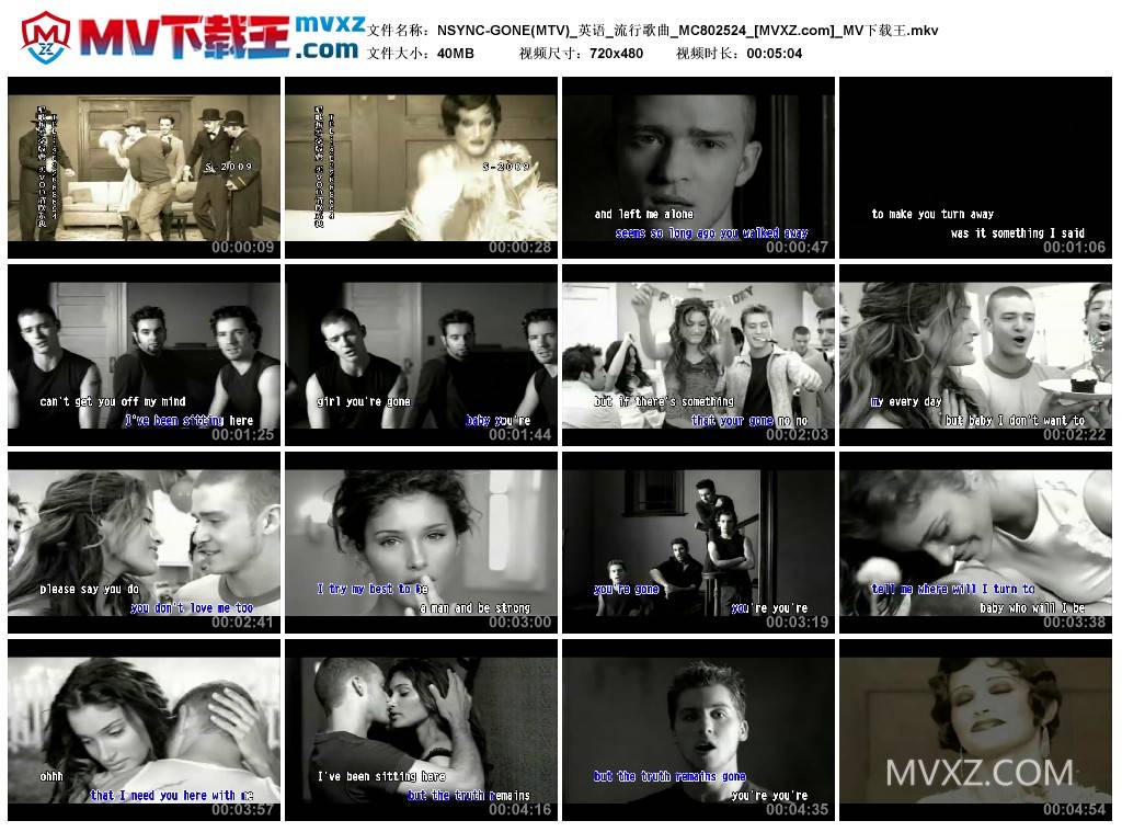 NSYNC-GONE(MTV)_英语_流行歌曲_MC802524